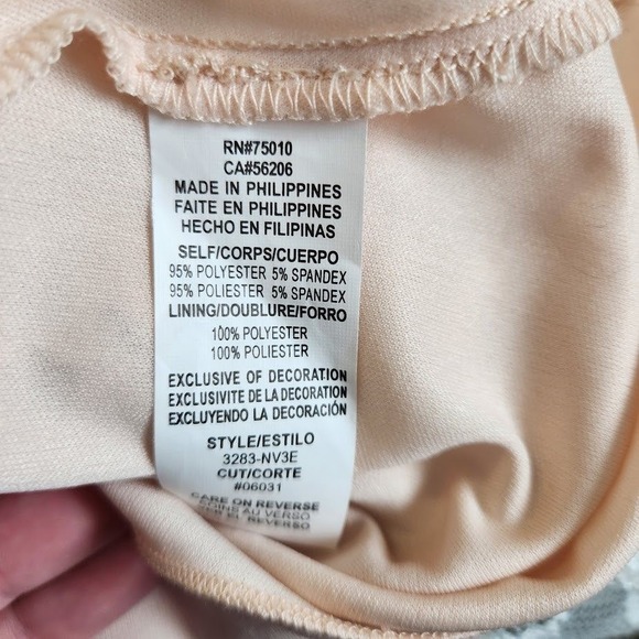 City Triangles Lace Halter Dress Rhinestone Belt Blush Pink Size 6 F02 - Picture 6 of 6